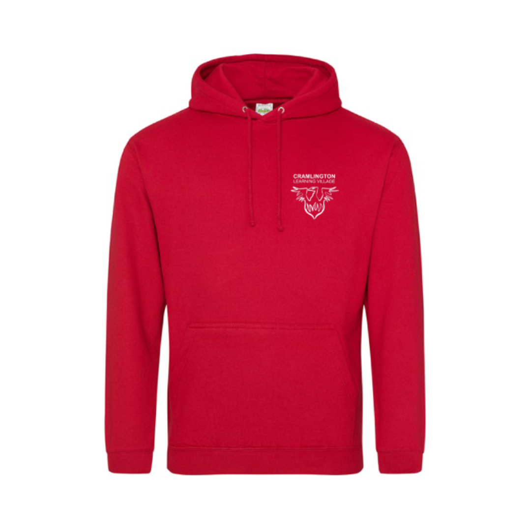 Cramlington LV PE Hooded Top Red (Optional)